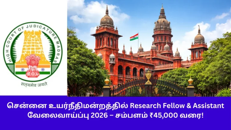 Madras High Court Recruitment 2026 Research Fellow Research Assistant Notification