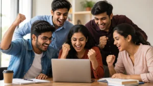 தமிழக அரசு வேலைவாய்ப்பற்ற இளைஞர்களுக்கு மாதம் ரூ 1,000 வரை உதவித்தொகை – யார் விண்ணப்பிக்கலாம்? முழு விவரம் Tamilnadu Unemployment Assistance Scheme 3 Candidates celebrating after seeing the DSSSB Recruitment 2026 notification for 1979 Teacher and Junior Scientific Assistant government job vacancies.